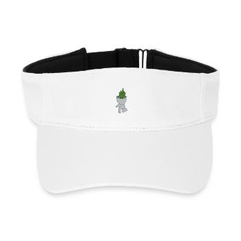 Pot de fleurs en forme de personne - Visière de sport recyclée - blanc - Devant