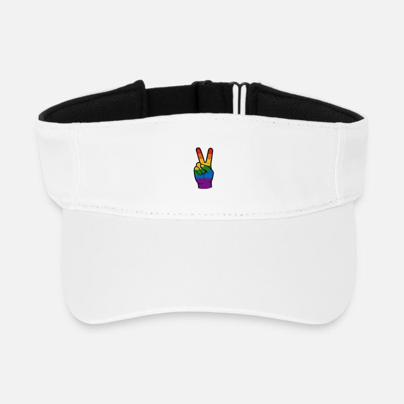 Peace & LGBTQ+ - Recycled Sun Visor Cap - white