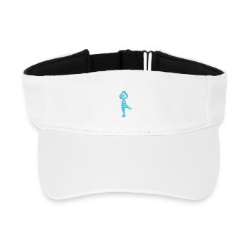 Yoga, gezogenes Wort - Recyceltes Visor Cap - Weiß - Vorne