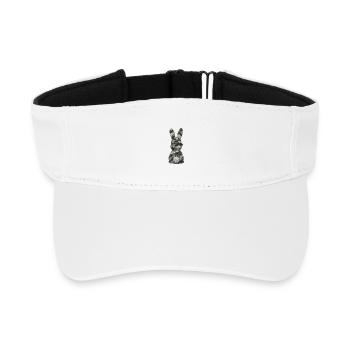 Hase von hinten Camouflage Kappe Cap Tarnfarben - Recyceltes Visor Cap - Weiß - Vorne