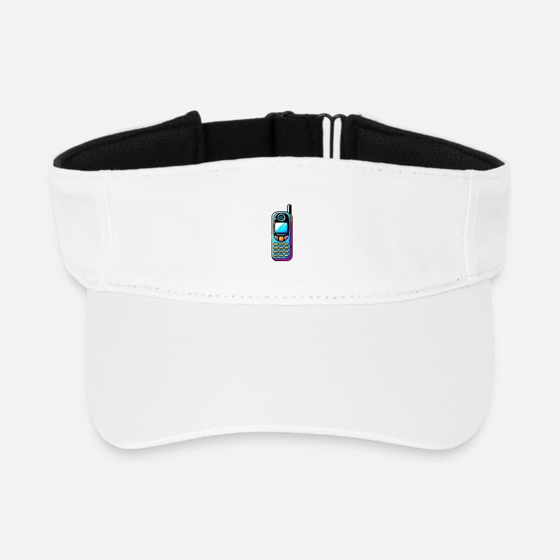 90s Phones - We Had Snake, No Apps - Recycled Sun Visor Cap - white