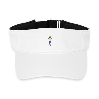 Black Girl Crown Queen Natürliches Haar Afro-Mode P - Recyceltes Visor Cap - Weiß - Vorne