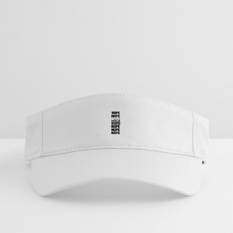 Nope Neon Glitch Text Stack Recycled Sun Visor Cap