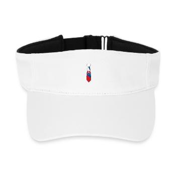 Slovenia Tie – Flag Design - Recycled Sun Visor Cap - white - Front