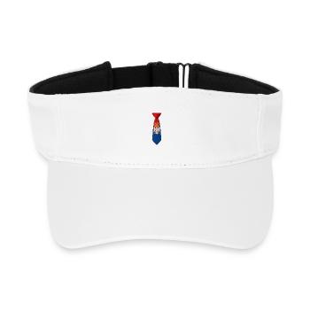 Serbia Tie – Flaggendesign - Recyceltes Visor Cap - Weiß - Vorne