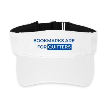 Lesezeichen sind für Aufgeber! Buch Design - Recyceltes Visor Cap - Weiß - Vorne