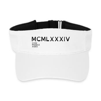 1984_LINE_black - Recycled Sun Visor Cap - white - Front