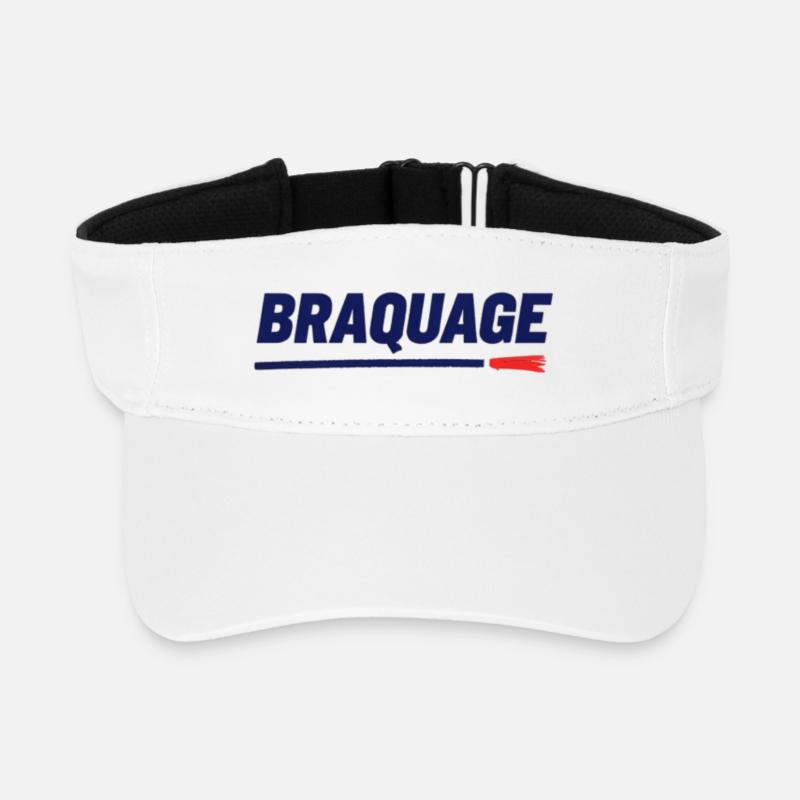 "BRAQUAGE" – Réflexion sur le prix des maillots - Visière de sport recyclée - blanc
