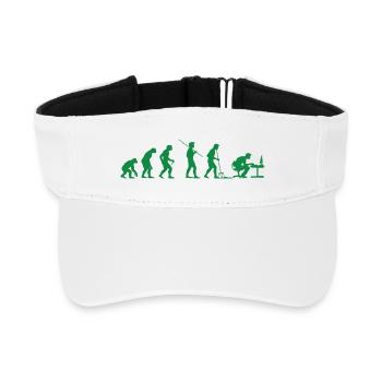 Programmer Evolution Computer Scientist Developer - Recycled Sun Visor Cap - white - Front