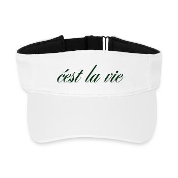 C’est la vie Spruch Shirt – Minimalistisch & Styli - Recyceltes Visor Cap - Weiß - Vorne
