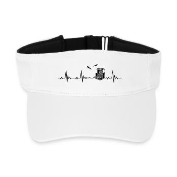 Heartbeat Beach Chair Baltic Sea Heart Rate - Recycled Sun Visor Cap - white - Front