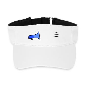 Megafon Text-Template - Recyceltes Visor Cap - Weiß - Vorne