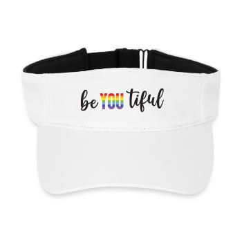 Pride Month LGBT - BeYOUTiful - Recyceltes Visor Cap - Weiß - Vorne