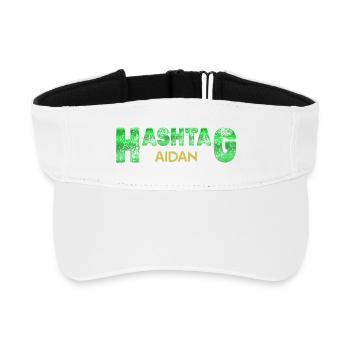 Geschenk für Aidan - Recyceltes Visor Cap - Weiß - Vorne