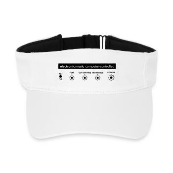 electronic music - Recyceltes Visor Cap - Weiß - Vorne