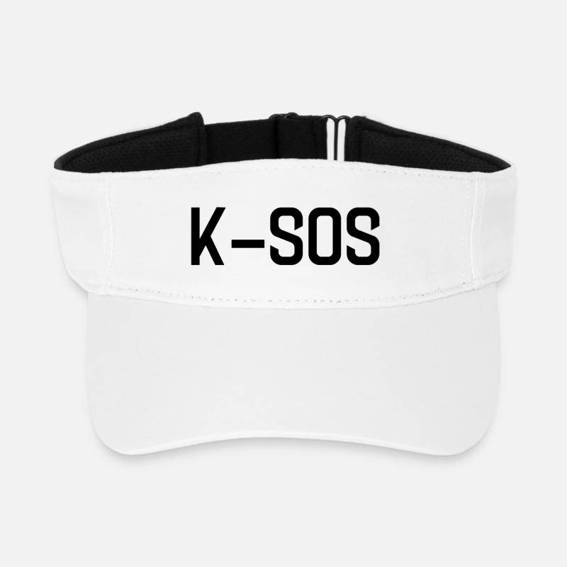 K-sos (Sozialfall) Typo schwarz - Recyceltes Visor Cap - Weiß