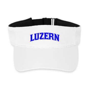 Lucerne Neon Lettering Blue - Recycled Sun Visor Cap - white - Front