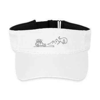 van life camping outdoor adventure - Recyceltes Visor Cap - Weiß - Vorne