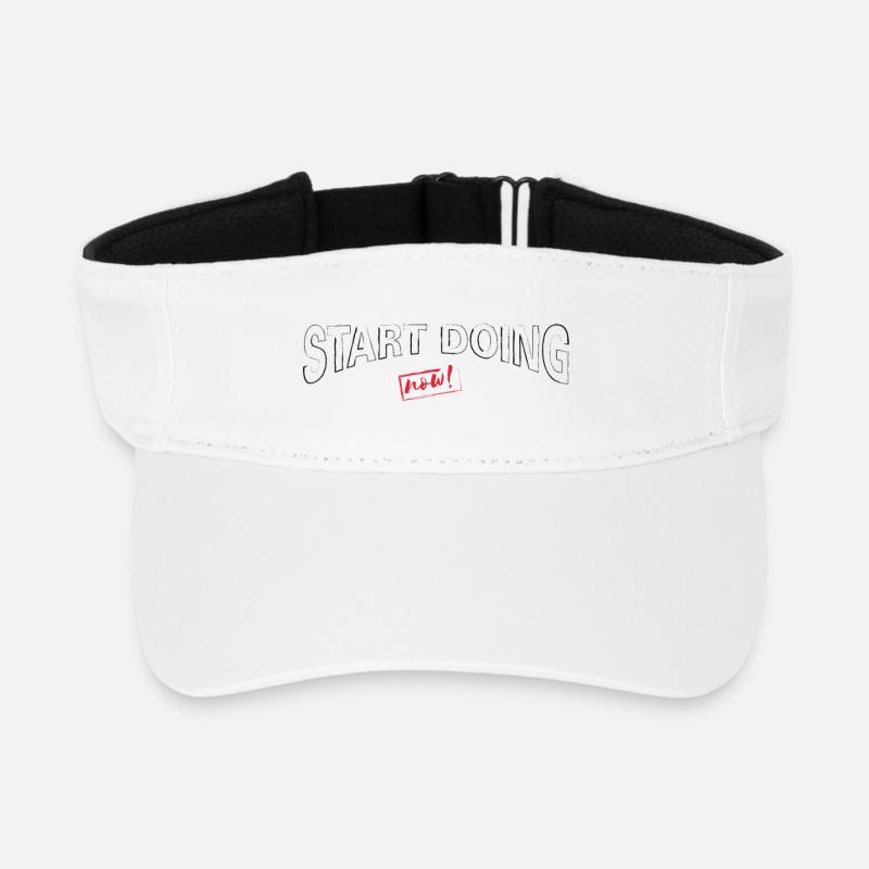 Commencez à faire maintenant - Visière de sport recyclée - blanc