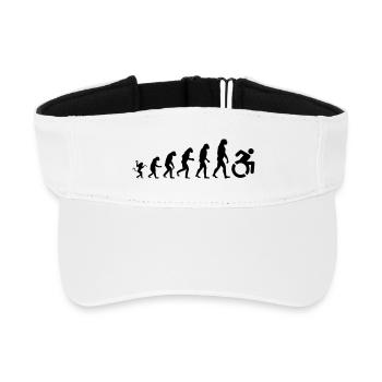 Evolution des Rollstuhls, der Rolle, des Humors * - Recyceltes Visor Cap - Weiß - Vorne