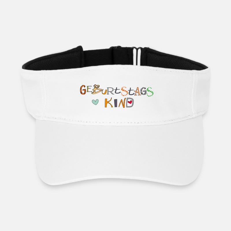 Fille d’anniversaire, Joyeux anniversaire - Visière de sport recyclée - blanc