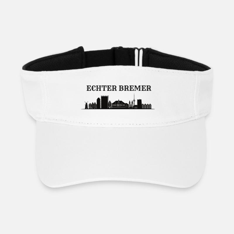 Echter Bremer Skyline Silhouette - Recyceltes Visor Cap - Weiß