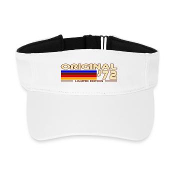 Original72 Striped Retro - Visière de sport recyclée - blanc - Devant