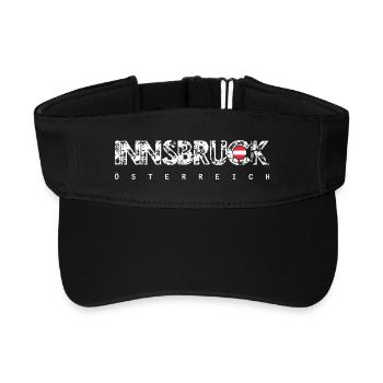 Innsbruck Distressed Wordmark - Recycled Sun Visor Cap - black - Front