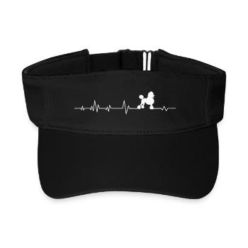 Caniche pour chien - Visière de sport recyclée - noir - Devant