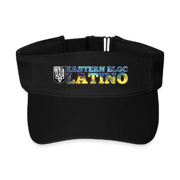 Eastern Bloc Latino Ukrainian Ukraine Gift - Recycled Sun Visor Cap - black - Front