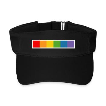 LGBT CSD Shirt rainbow weiss - Recyceltes Visor Cap - Schwarz - Vorne