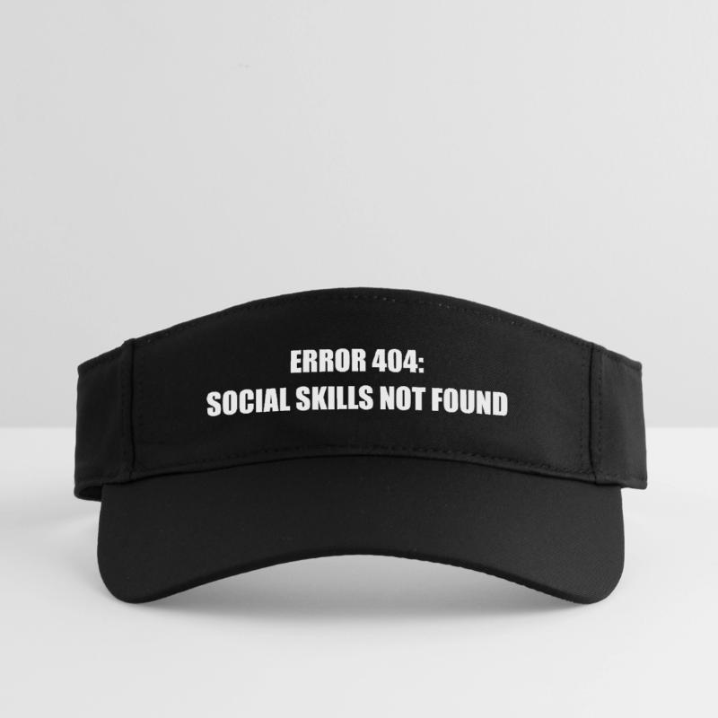 Error 404 Missing Social Skills Recycled Sun Visor Cap