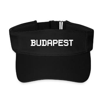 BUDAPEST Hungary Ungarn - Recyceltes Visor Cap - Schwarz - Vorne