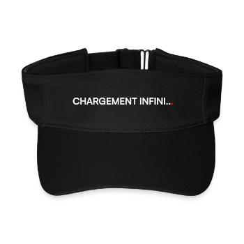 Chargement infini humour fatigue travail - Visière de sport recyclée - noir - Devant