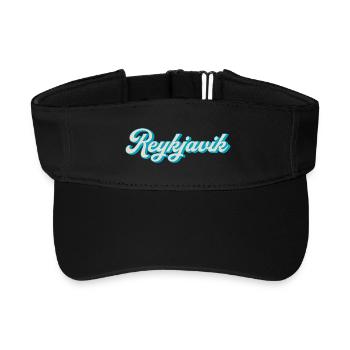 Reykjavik Neon Script - Recyceltes Visor Cap - Schwarz - Vorne