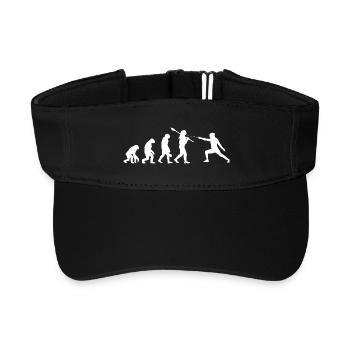 Evolution of Fencing Silhouette Combat Sport - Recycled Sun Visor Cap - black - Front