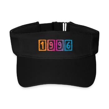 1996 30. Geburtstag - Recyceltes Visor Cap - Schwarz - Vorne