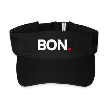 BON | Réaction humour minimaliste - Visière de sport recyclée - noir - Devant