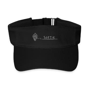 Softie. Softeis Liebe Minimal Oneline - Recyceltes Visor Cap - Schwarz - Vorne