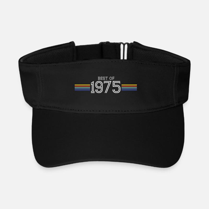 Best Of 1975 Funny Gift T-Shirt - Recyceltes Visor Cap - Schwarz