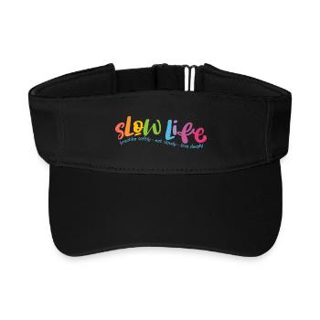 Slow Life - Recycled Sun Visor Cap - black - Front