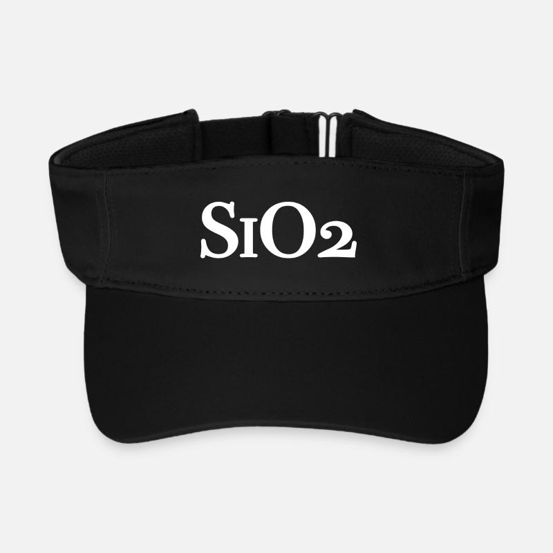 SiO2 - Formule chimique de quartz Dioxyde de silicium - Visière de sport recyclée - noir