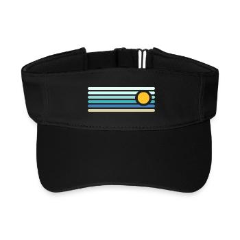 beach - Recycled Sun Visor Cap - black - Front