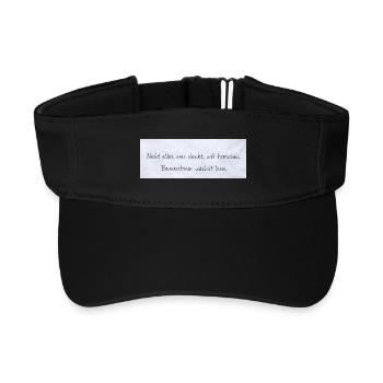 Bewusstsein Wächst Leise Zitat - Recyceltes Visor Cap - Schwarz - Vorne