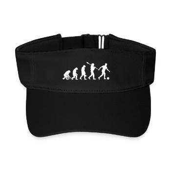 Fußball Evolution | Soccer Evolution - Recyceltes Visor Cap - Schwarz - Vorne