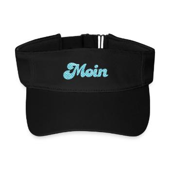 Moin Schuppen Schnörkel Handschrift nordisch Meer - Recyceltes Visor Cap - Schwarz - Vorne