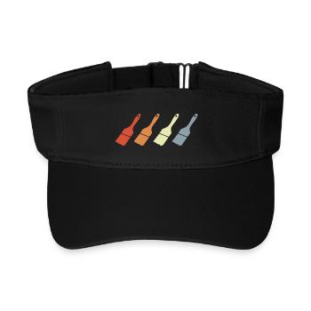 Painting Brush - Recycled Sun Visor Cap - black - Front