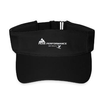 Performance optimale - Pas vraiment | Humour de ski - Visière de sport recyclée - noir - Devant