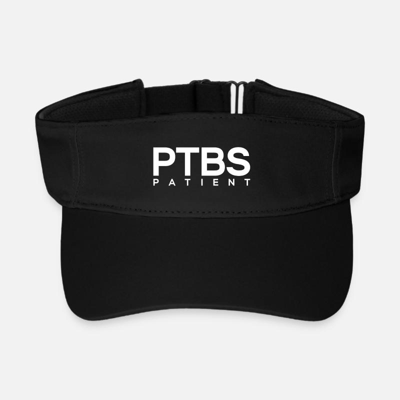 PTSD Patient Post-Traumatic Stress Disorder - Recycled Sun Visor Cap - black