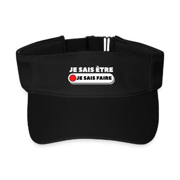 Je sais être je sais faire - Visière de sport recyclée - noir - Devant